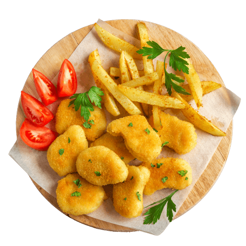 Fried chicken meal on a plate