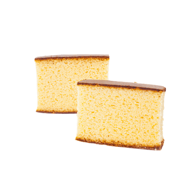 Slices of reduced sugar sponge cake