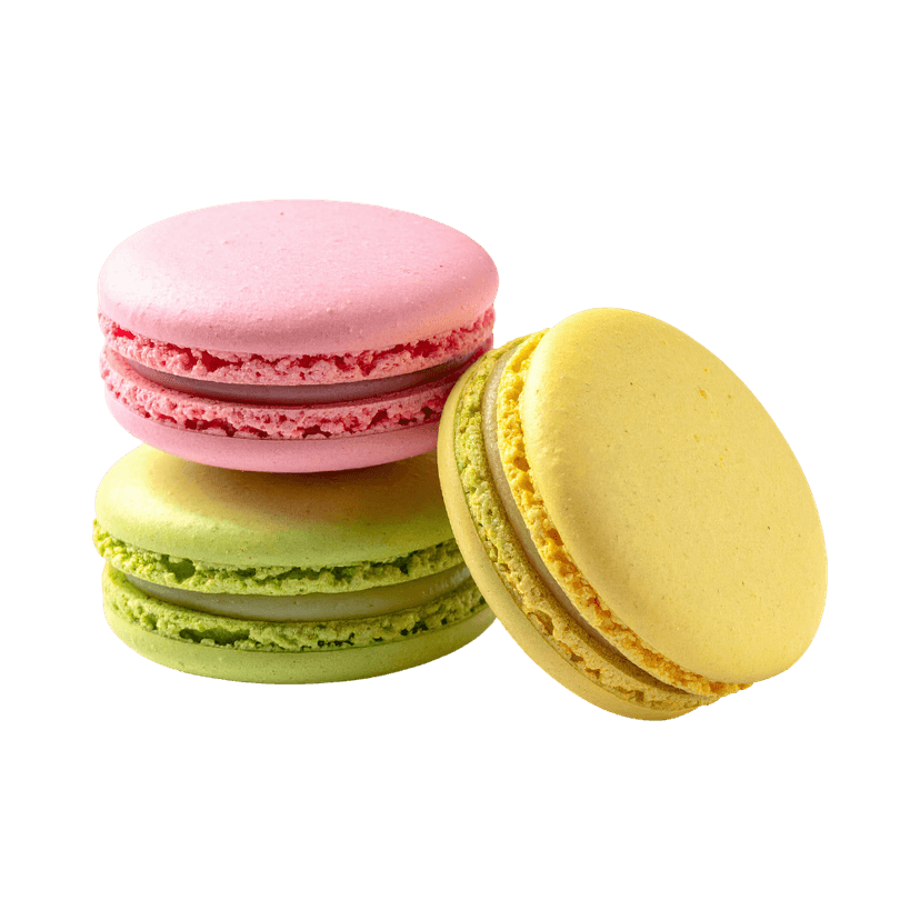 Reduced sugar macarons