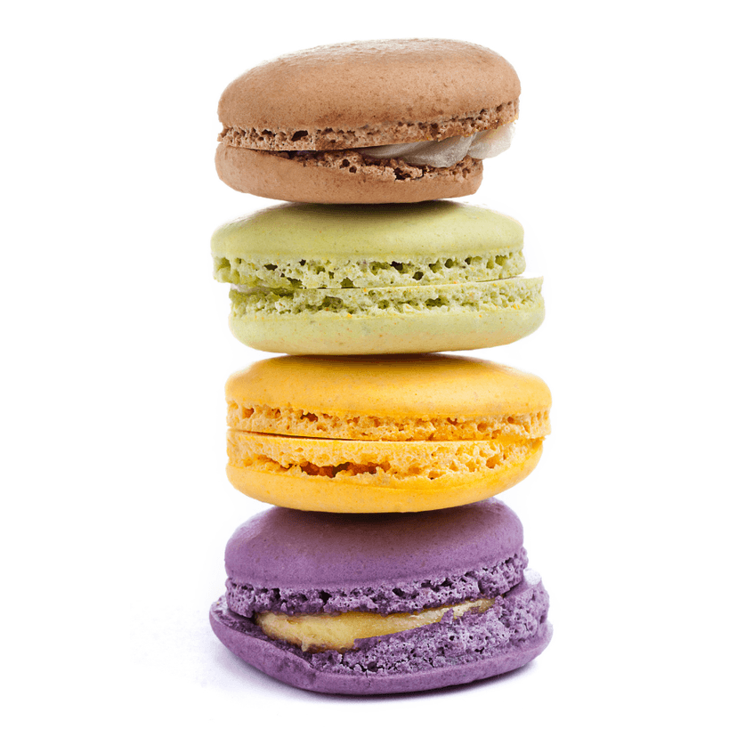 Stack of reduced sugar macarons